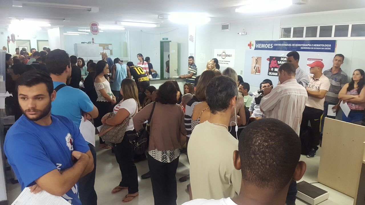 Capixabas lotaram o Hemoes, no Hospital Santa Rita