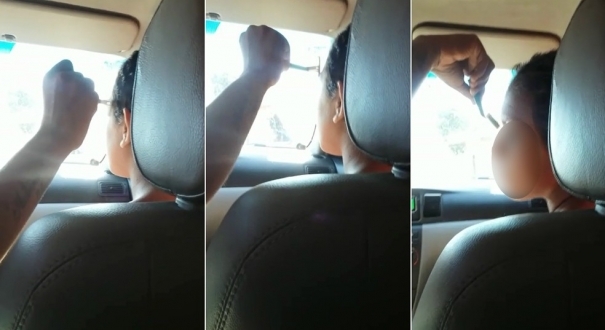 Mulher raspou as sobrancelhas da jovem dentro do carro em Barretos, SP