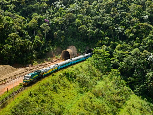 Trem de passageiros da Vale - Vitória Minas. Crédito: Divulgação/Vale