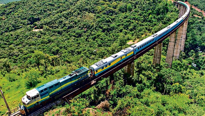 Ferrovia Vitória a Minas ganhará  ramal que ligará Cariacica a Anchieta. Crédito: Divulgação