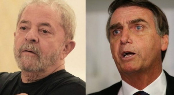 Ex-presidente Lula e o deputado Jair Bolsonaro (à dir)    