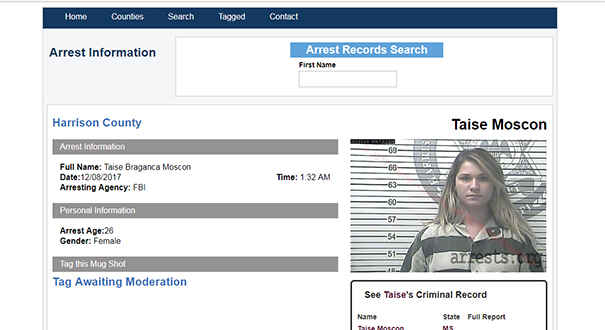 Informações sobre a prisão da capixaba Taise Moscon nos EUA