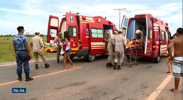 Vítimas foram socorridas pelo Corpo de Bombeiros
