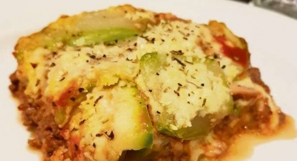  Lasanha low carb de abobrinha e shiitake