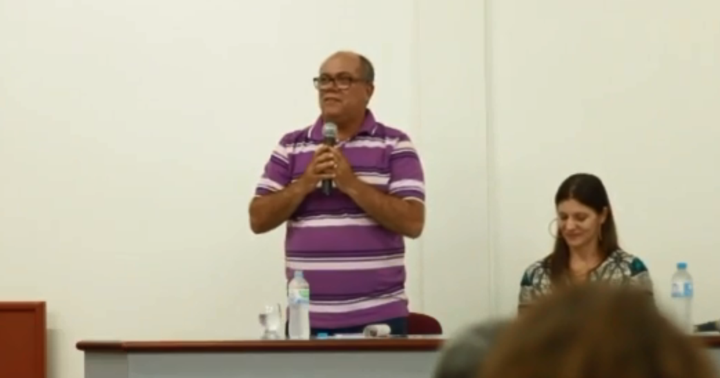 O diretor da Central Sindical Popular (CSP) David Lobão. Crédito: Reprodução/YouTube