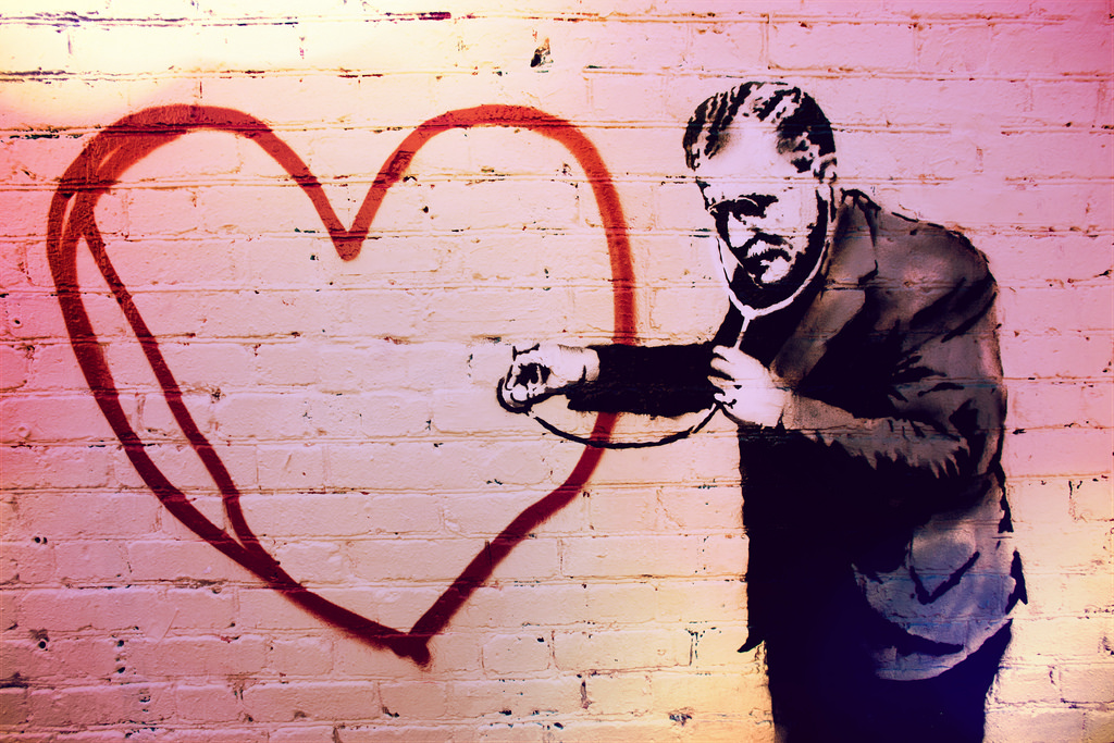 Grafite de Banksy. Crédito: Thomas Hawk/ Visualhunt