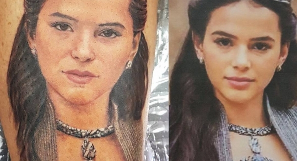 Fã tatua Bruna Marquezine na perna