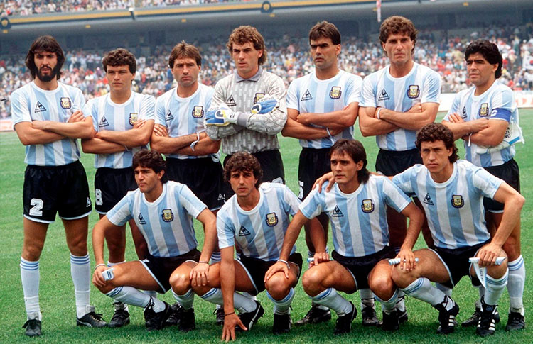 Seleção argentina ergueu a taça em 1986. Crédito: Conmebol