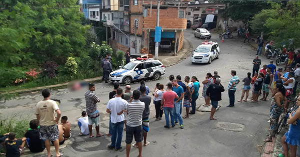 Assassinato em Itaquari, Cariacica, na manhã desta sexta-feira (15). Crédito: Vitor Jubini