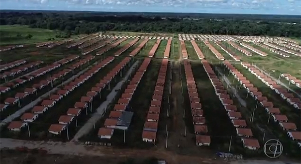 No Residencial Mata do Cacau ainda faltam concluir 15% das obras. Crédito: Secundo Rezende/TV Globo