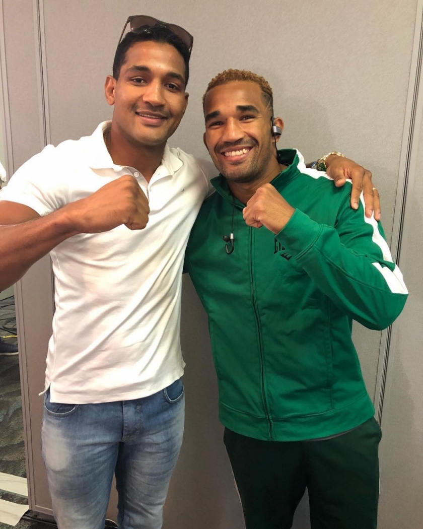 Os irmãos Yamaguchi e Esquiva Falcão vivem um ótimo momento no boxe profissional. Crédito: Reprodução/Instagram