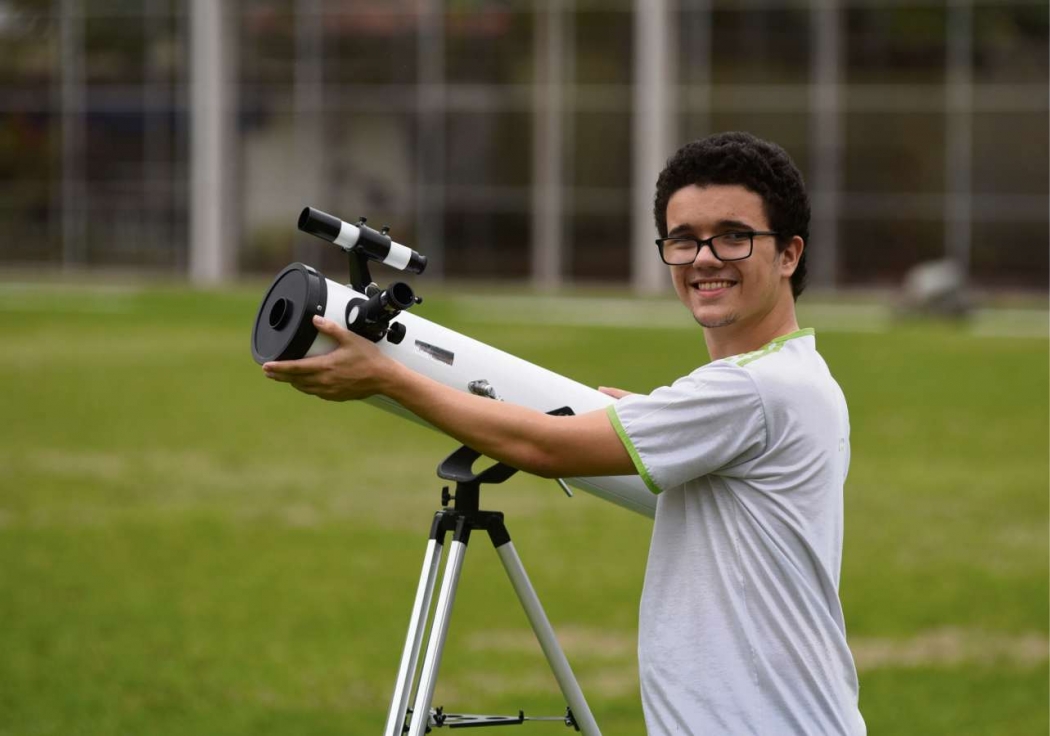 Estudante do Ifes Gabriel Gandra, 17, é o único capixaba selecionado para a Olimpíada Latino Americana de Astronomia. Crédito: Vitor Jubini