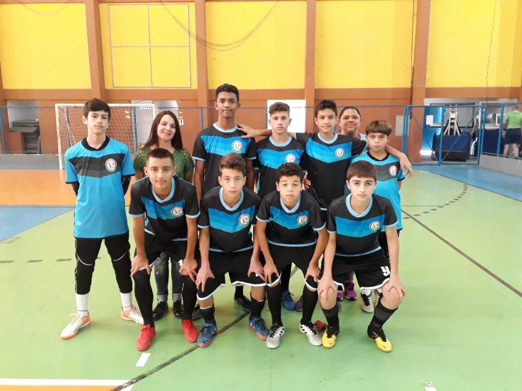 Time de futsal de Santa Teresa dos Jogos Escolares. Crédito: Rodolfo Mageste/Sesport