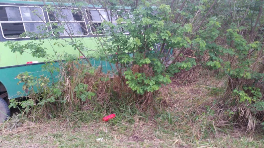Ônibus caiu em ribanceira após colisão. Crédito: Internauta | Gazeta Online