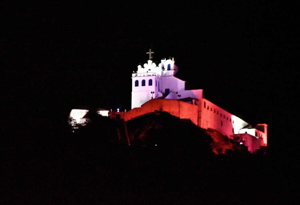 O Convento ficará mais visível à noite. Crédito: Gazeta Online