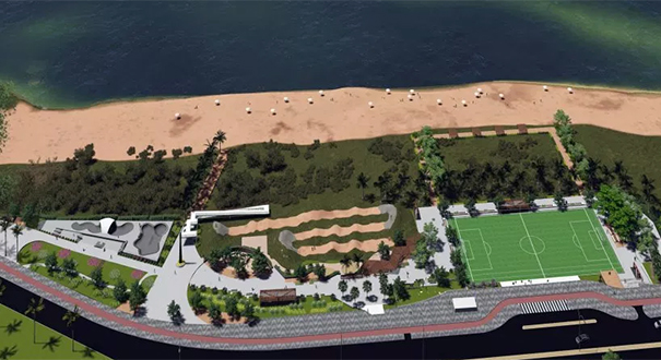 Projeto do Parque Atlântica, em Camburi, Vitória. Crédito: Divulgação