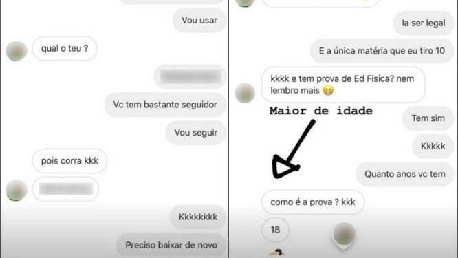 Mãe se passou por filha criança e registrou ocorrência contra suspeito de pedofilia . Crédito: Reprodução/Redes sociais