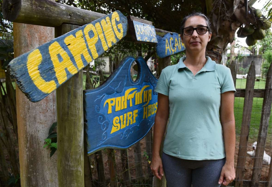 A pescadora Aline Ribeiro Goulart da Rocha  foi um das atingidas pelos rejeitos da lama da Samarco 