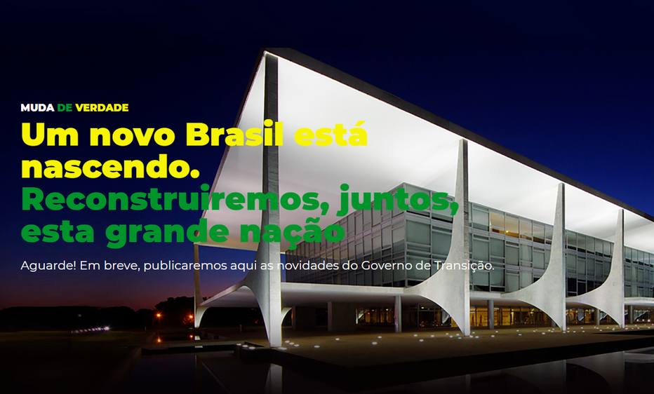 Novo site trará informações oficiais da transição Foto: . Crédito: PSL/Reprodução