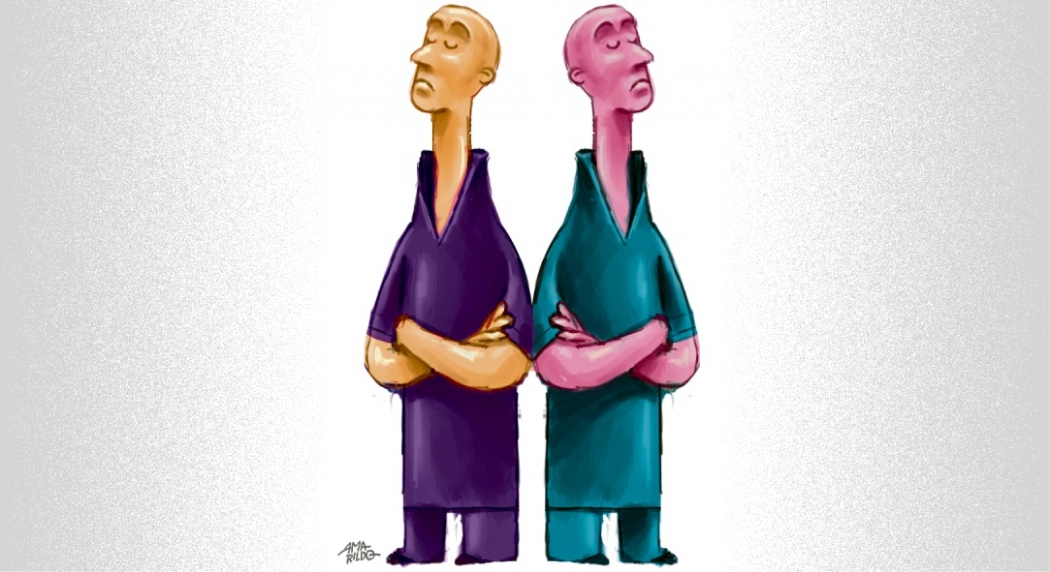A guerra das cores ganhou ares de tortas na cara com todos lambuzados, mas coloridinhos. Crédito: Amarildo