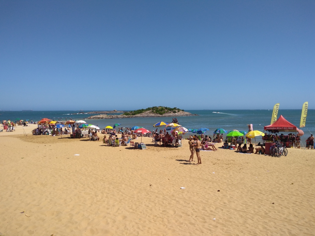 Praia da Costa, em Vila Velha. Crédito: Mariana Martinez