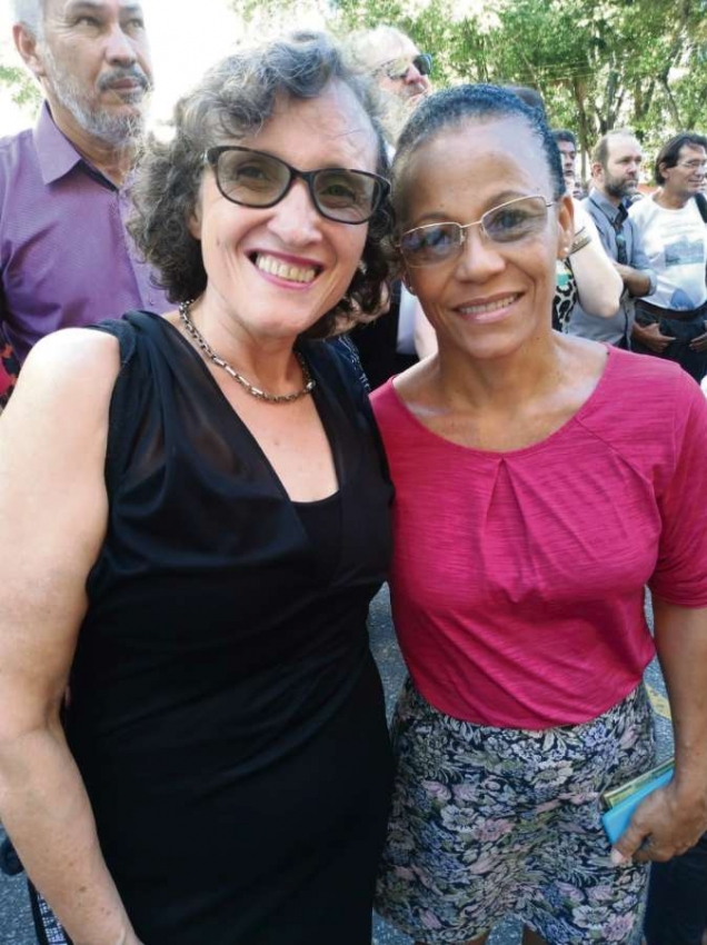 Leonora Mol e Sileia dos Santos fazem parte do movimento de Economia Solidária do Estado. Crédito: Maíra Mendonça
