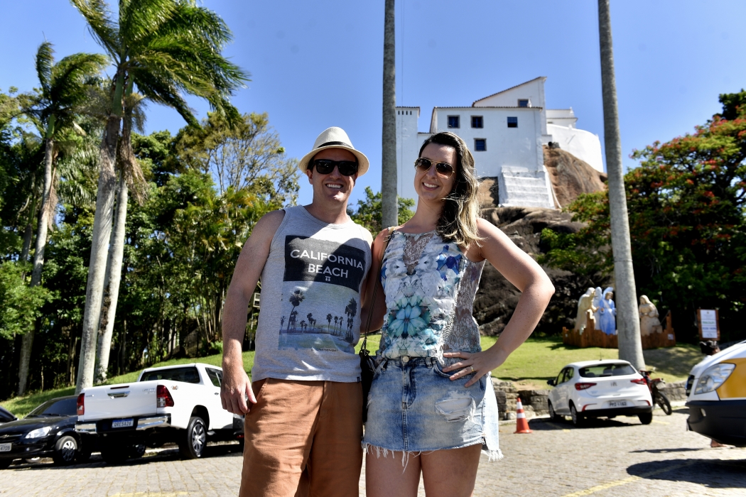 Nathalia e Leandro vão para Guarapari, mas incluíram Vitória e Vila Velha no roteiro. Crédito: Fernando Madeira