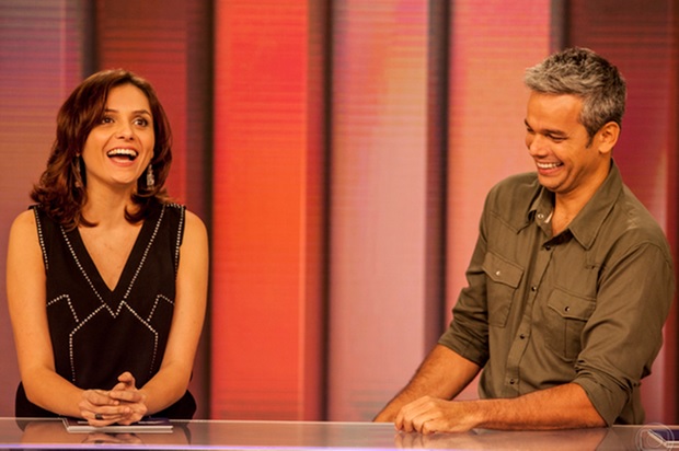 Apresentadores do Vídeo Show: Monica Iozzi e Otaviano Costa. Crédito: Divulgação/TV Globo
