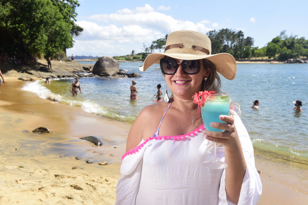 A Praia do Bananal, em Vila Velha, vista de cima