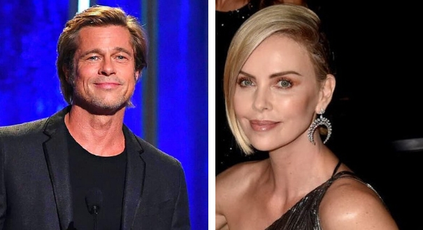 Brad Pitt e Charlize Theron: jornal diz que artistas estão namorando. Crédito: Montagem Gazeta Online