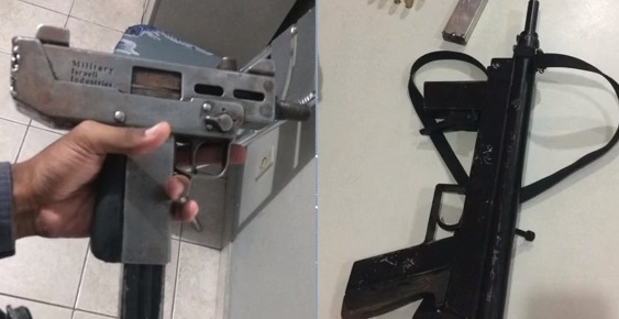 Armas apreendidas em operação da PM. Crédito: Reprodução/TV Gazeta