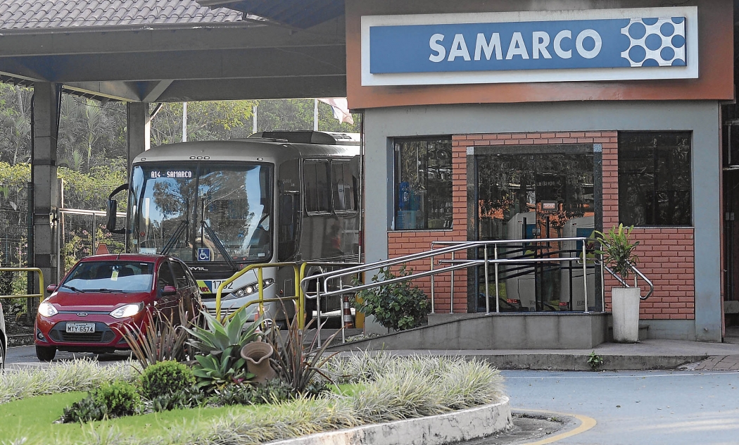 Portaria da Samarco: empresa depende de liberação de secretaria para retomar atividades. Crédito: Vitor Jubini