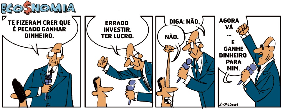 Eco$nomia - Tirinha do Arabson - 08/02/2019. Crédito: Arabson
