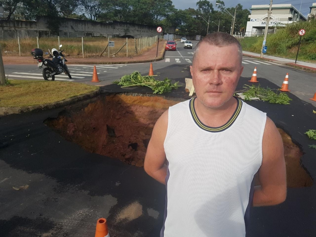Autônomo Edson Kalke, de 42 anos, morador da região de Colina de Laranjeiras. Crédito: Caíque Verli